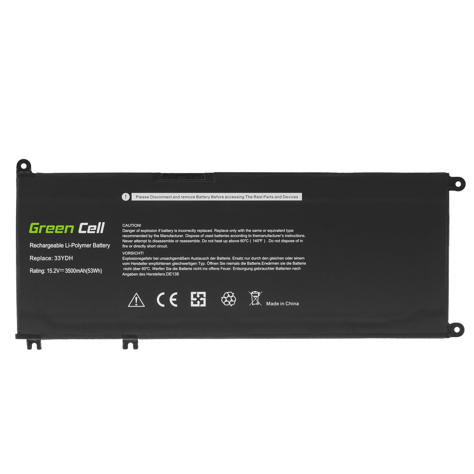 Batteri til Dell Inspiron G3 17 3779 G5 15 5587 G7 15 7588 PVHT1 DNCWSCB6106B (kompatibelt)