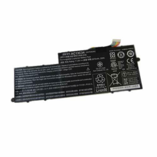 Batteri til 30Wh AC13C34 Acer Aspire V5-122P E3-111 Series 3ICP5/60/80 (kompatibelt)
