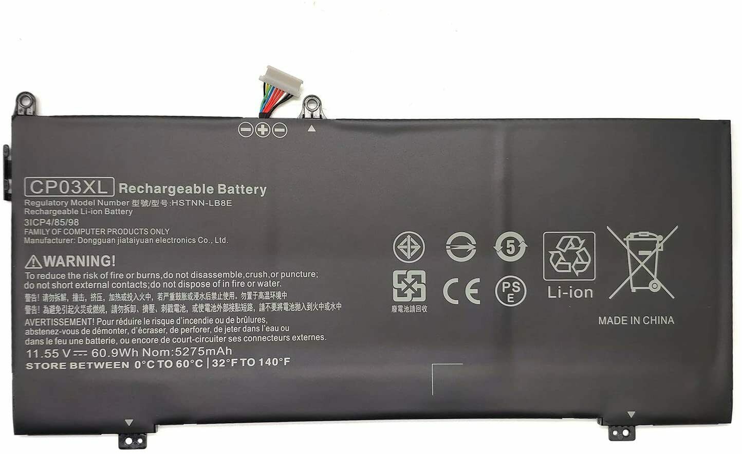 Batteri til CP03XL TPN-Q195 HP Specter X360 13-AE000NC 13-AE000NE 13-AE000NF (kompatibelt)