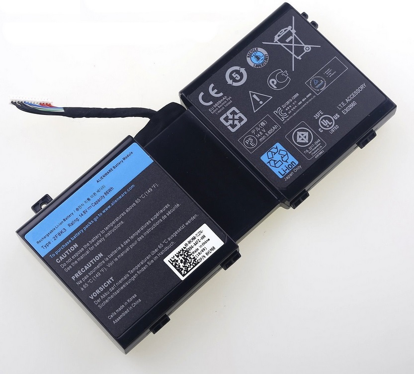 Batteri til 14.8V 2F8K3 KJ2PX Dell Alienware 17 M17X-R5 18 M18X-R3 0J33T (kompatibelt)