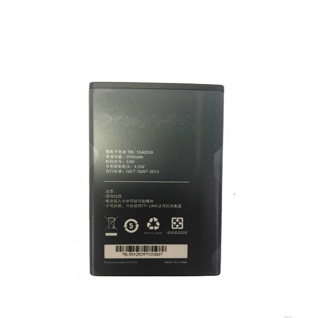 Batteri til TBL-55A2550 TP-Link M7350 Ver 1.0-4.0,TL-TR961,M7350 3.8V 2550mah (kompatibelt)