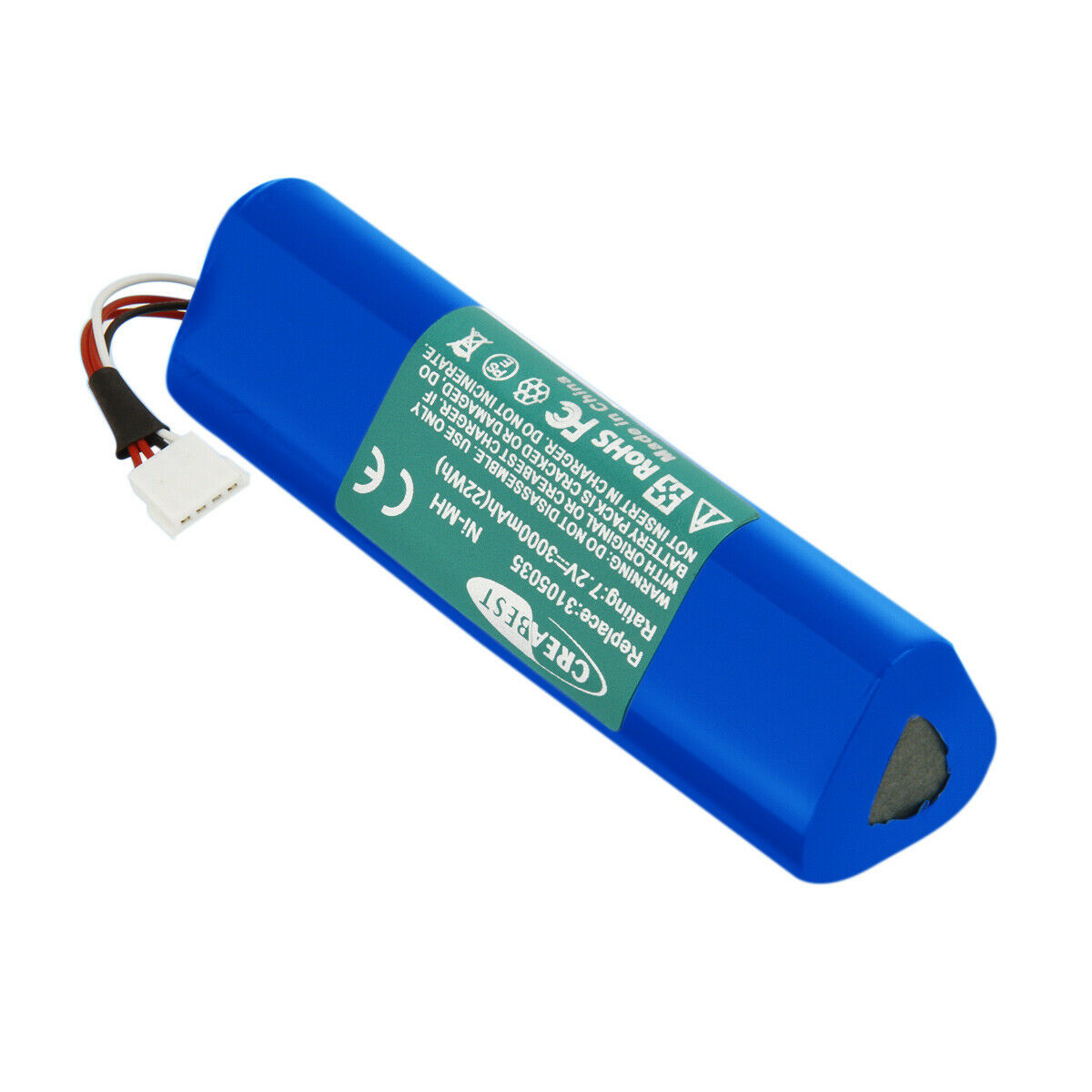 Batteri til 7.2V Fluke 3105035,Ti-25,Ti-10,Ti-20,Fluke Ti20-RBP,3000mAh,Ni-MH (kompatibelt)