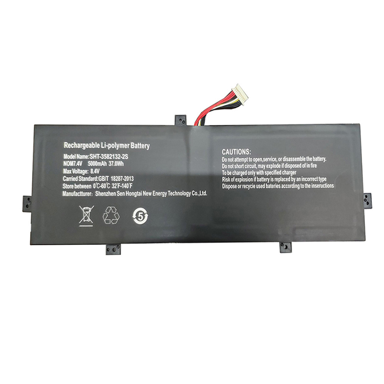 Batteri til 7.4V 5000mAh RTDPART 3582132-2S Haoqin haobook140(kompatibelt)