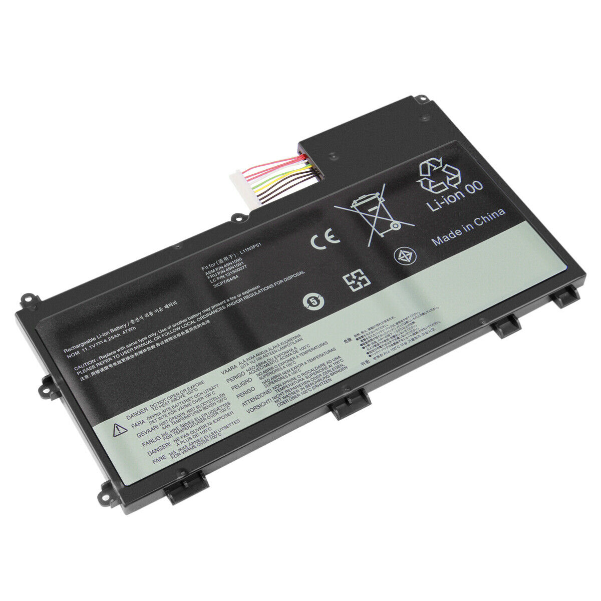 Batteri til 4250mAh Lenovo ThinkPad T430U Ultrabook L11S3P51 (kompatibelt) - Klik på billedet for at lukke