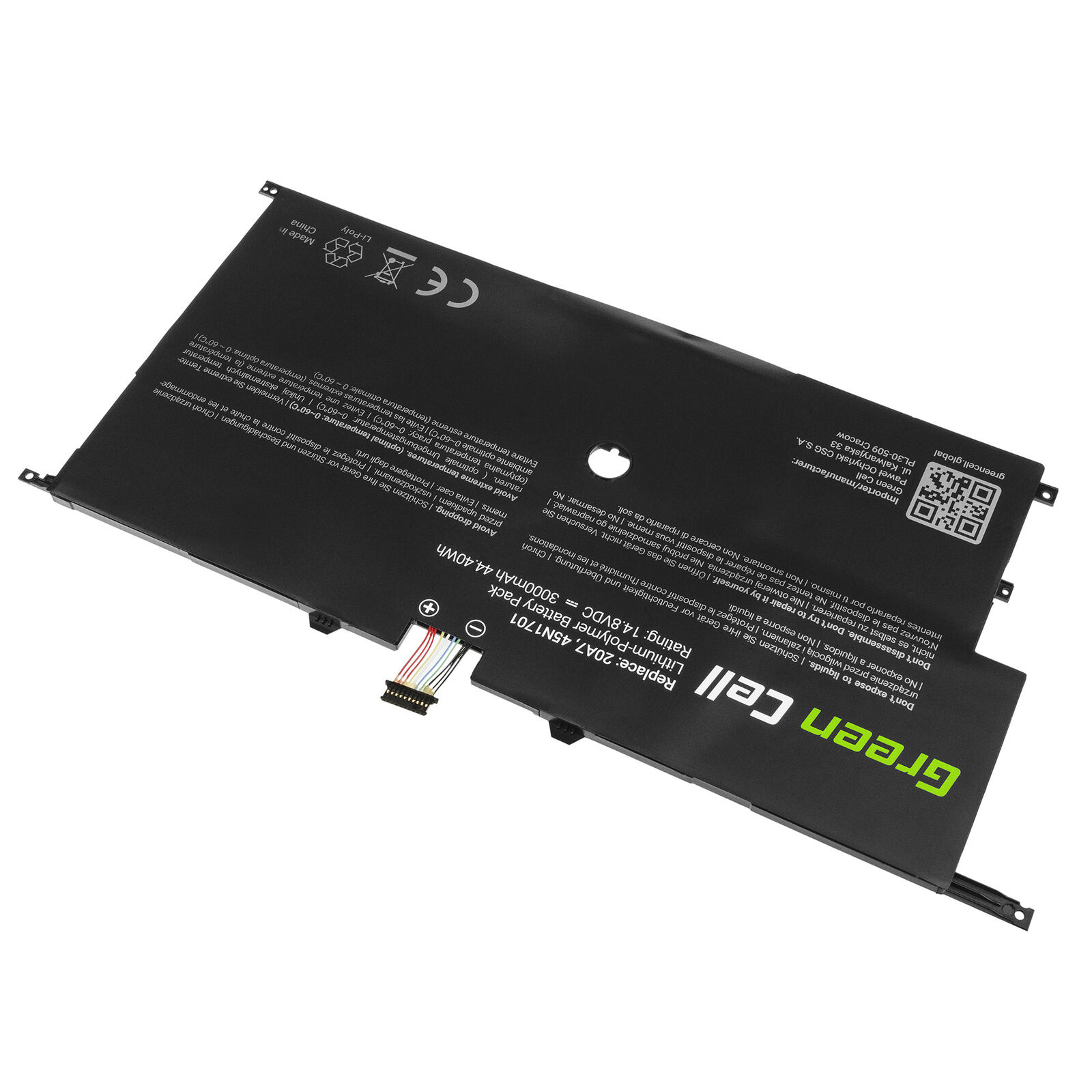 Batteri til Lenovo ThinkPad X1 Carbon 14 Gen 2 20A7 20A8 45N1702 45N1703 (kompatibelt)
