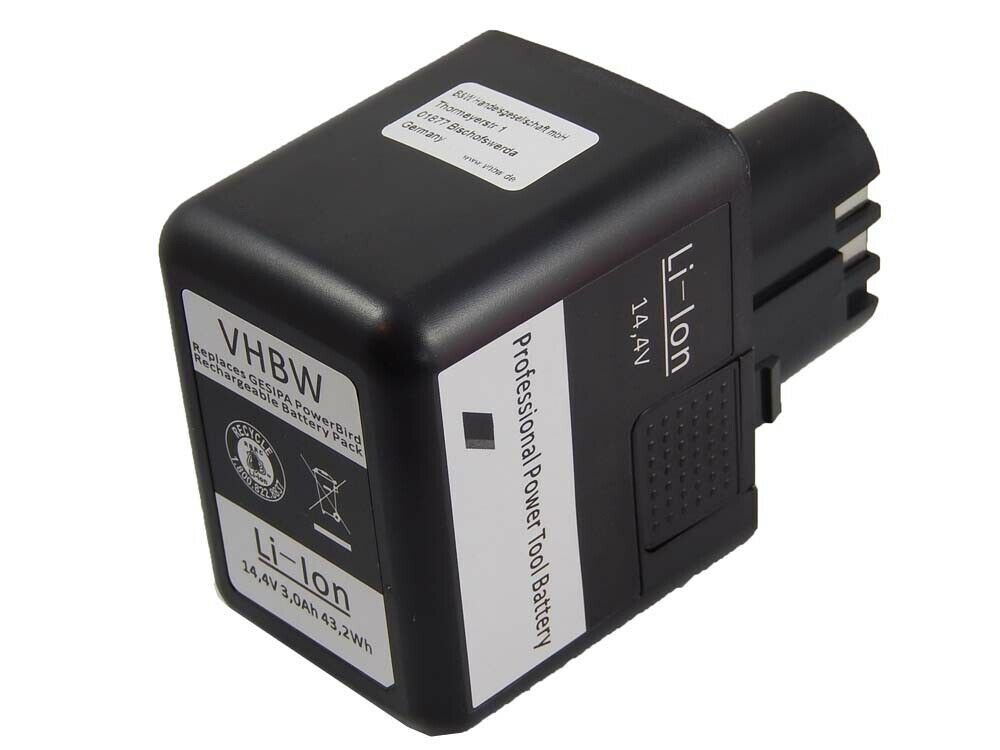 Batteri til 14.4V 2000mAh Gesipa Accubird,Firebird 7251045,7251049,7260032 (kompatibelt)