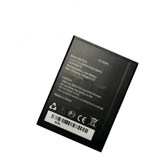 Batteri til AC55PL BSF03A ARCHOS 55 PLATINUM Handy Smartphone 2400mah (kompatibelt)