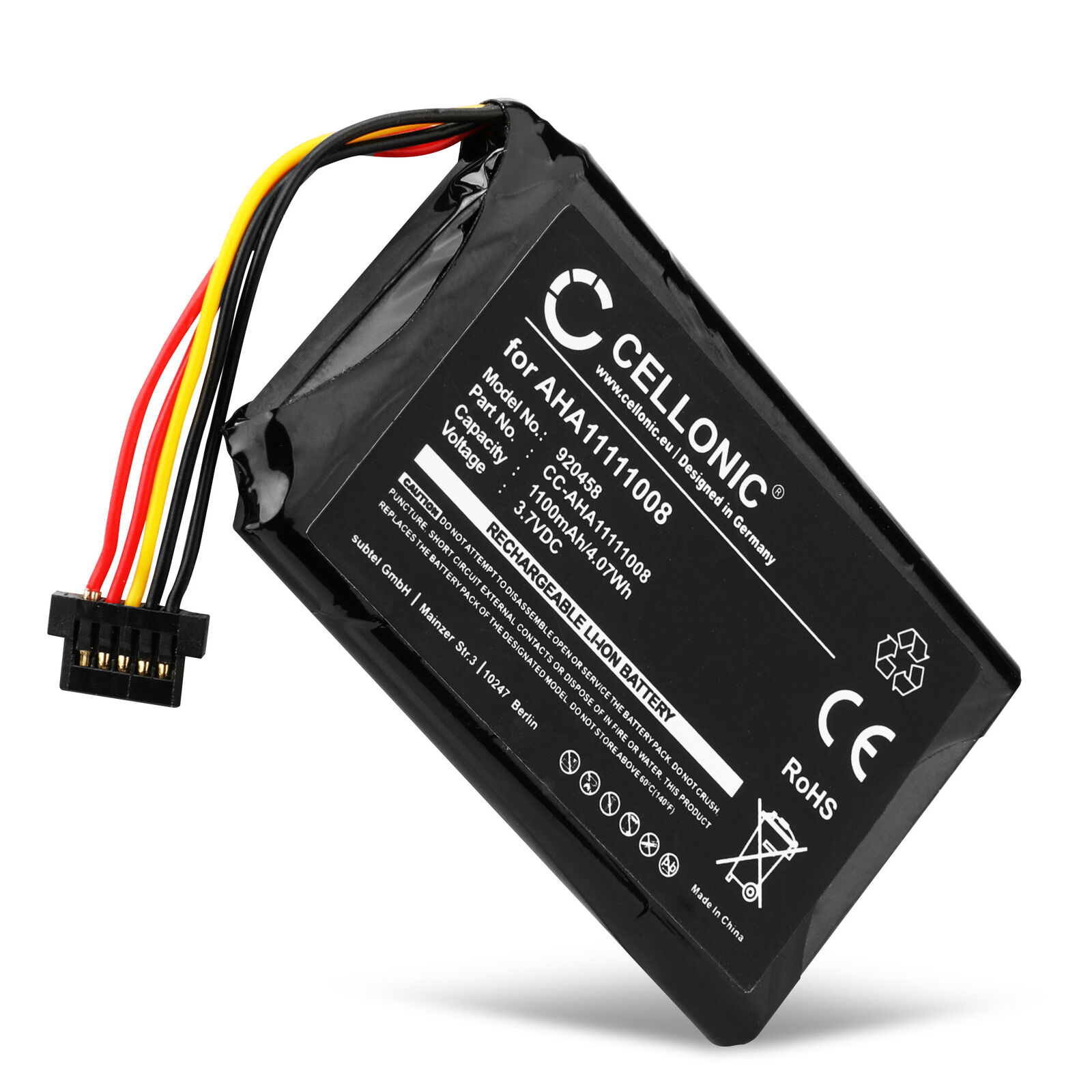 Batteri til TomTom Go 5000 5100 6000 6100 4FL50 4FL60 Pro Truck 5250 1100mAh (kompatibelt) - Klik på billedet for at lukke