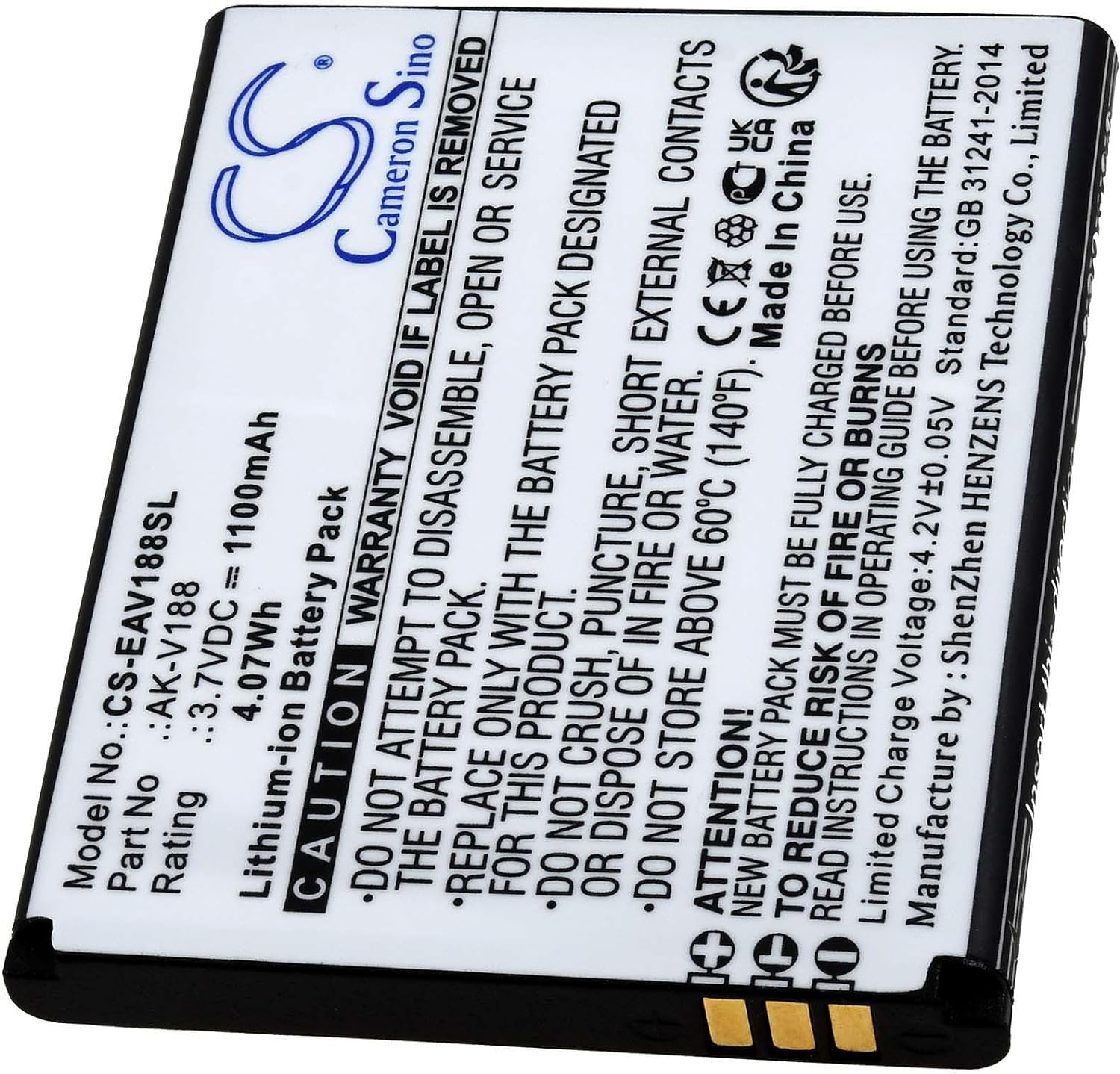 3,7V Li-Ion Emporia Touch Smart TouchSmart AK-V188 AKV188 (kompatibelt)