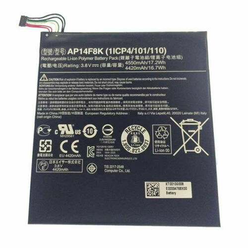 Batteri til AP14F8K 1ICP4/101/110 Acer Iconia Tab A1-850 B1-810 B1-820 W1-810 (kompatibelt)