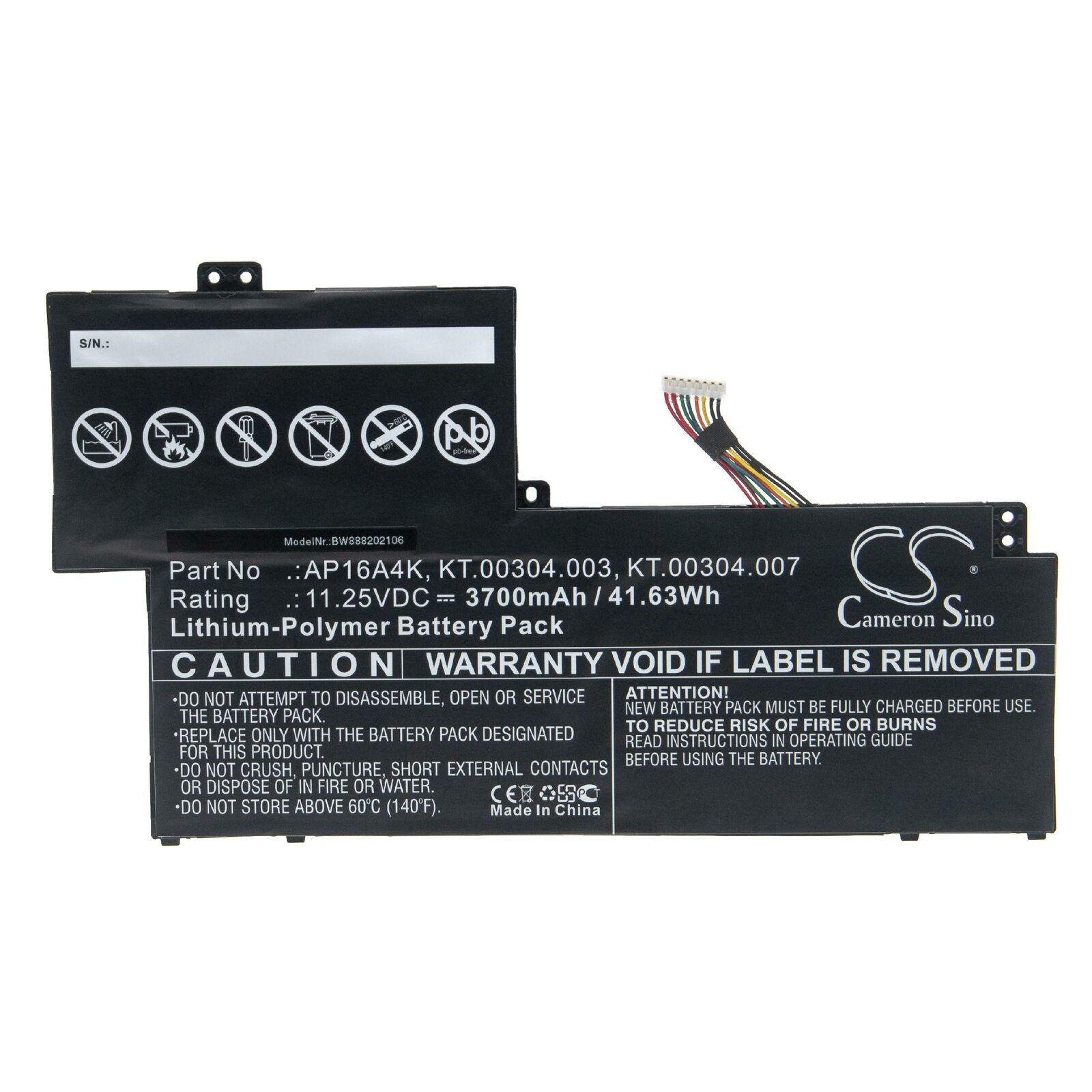 Batteri til AP16A4K Acer Swift SF113-31-P865 SF11 ASPIRE 11 AO1-132 N16Q9 NE132 (kompatibelt) - Klik på billedet for at lukke