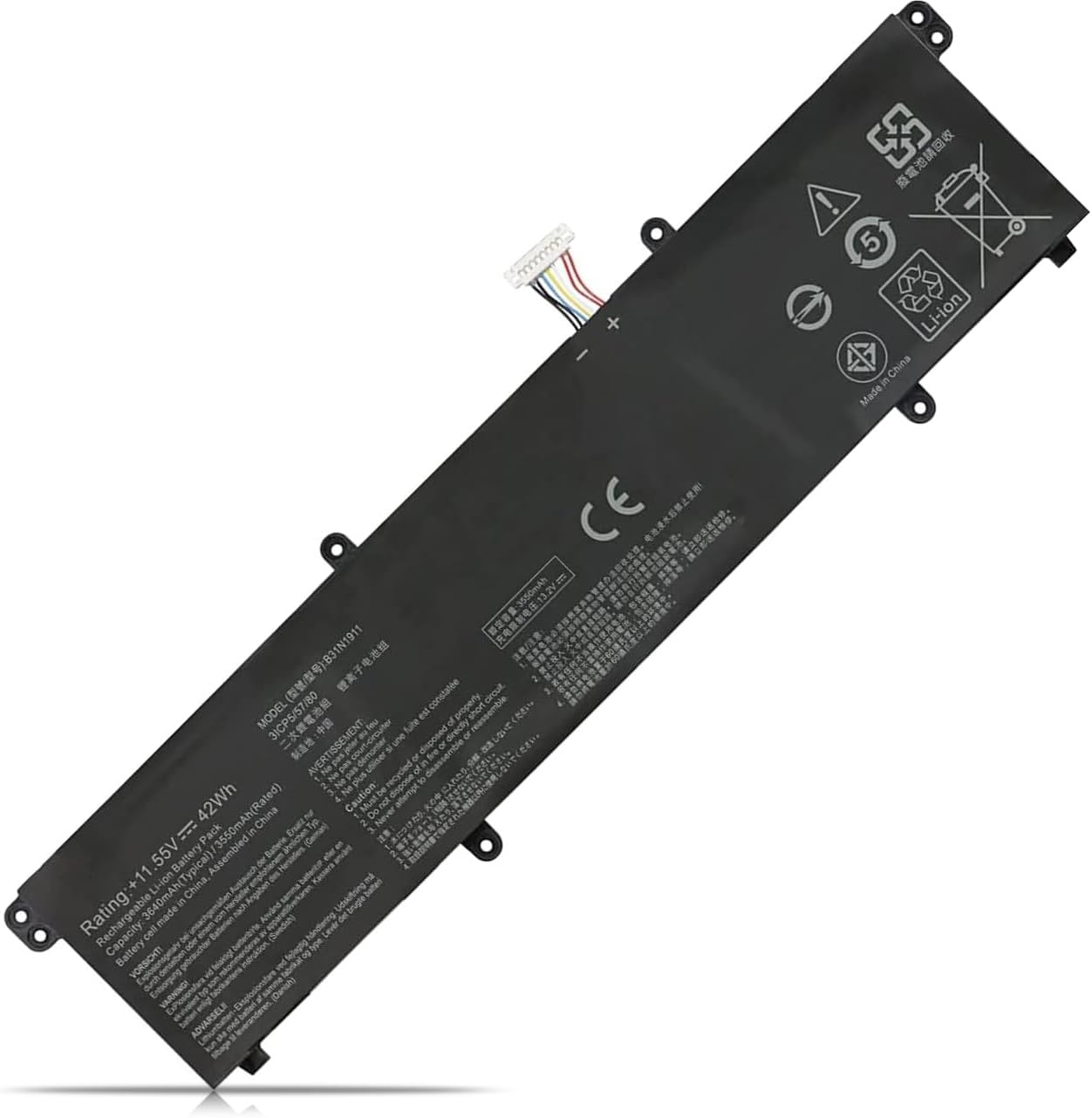 Batteri til B31N1911 ASUS V4050FF S433FA X421FF S4600FA K433FA V4050FA R428FF X413F (kompatibelt)