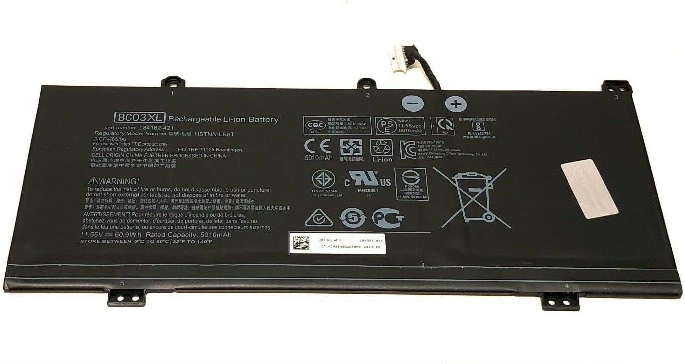 Batteri til BC03XL HP Pro C640 Chromebook x360 14C-CA0053DX 14C-CAO000 14C-CAO0OOND HSTNN-IB9 L84182-421 L84398-005 L84182-1C1 (kompatibelt)