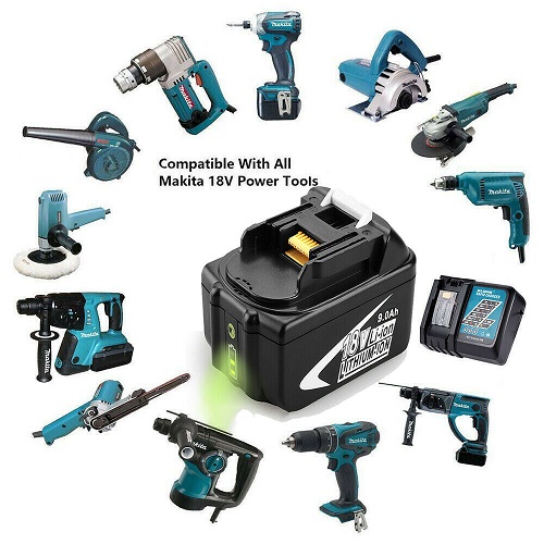 Batteri til Makita BL1890B BL1830B LXT Lithium Ion 18V 9,0Ah BL1850B BL1860B (kompatibelt) - Klik på billedet for at lukke