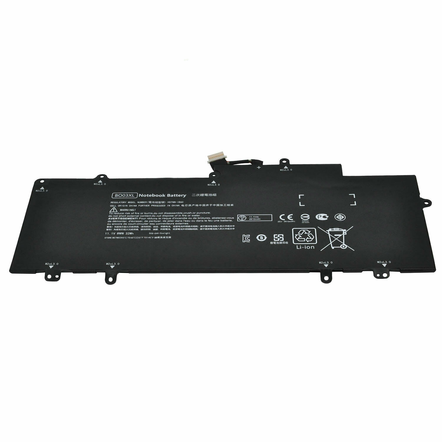 Batteri til BO03XL HP Chromebook 14-X007TU 14-X008TU 14-Q070NR 14-Q001TU (kompatibelt)