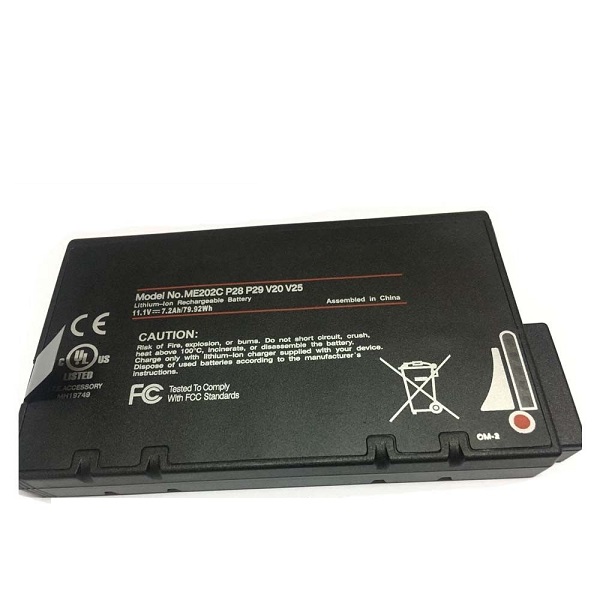 Batteri til ME202C ME202A P28 P29 V20 V25 Getac M230 V200X V200 V100 (kompatibelt) - Klik på billedet for at lukke