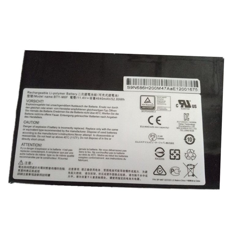 Batteri til BTY-M6F MSI GS60 MS-16H2 2PL 6QE 2QE 6QC 6QC-257XCN (kompatibelt)