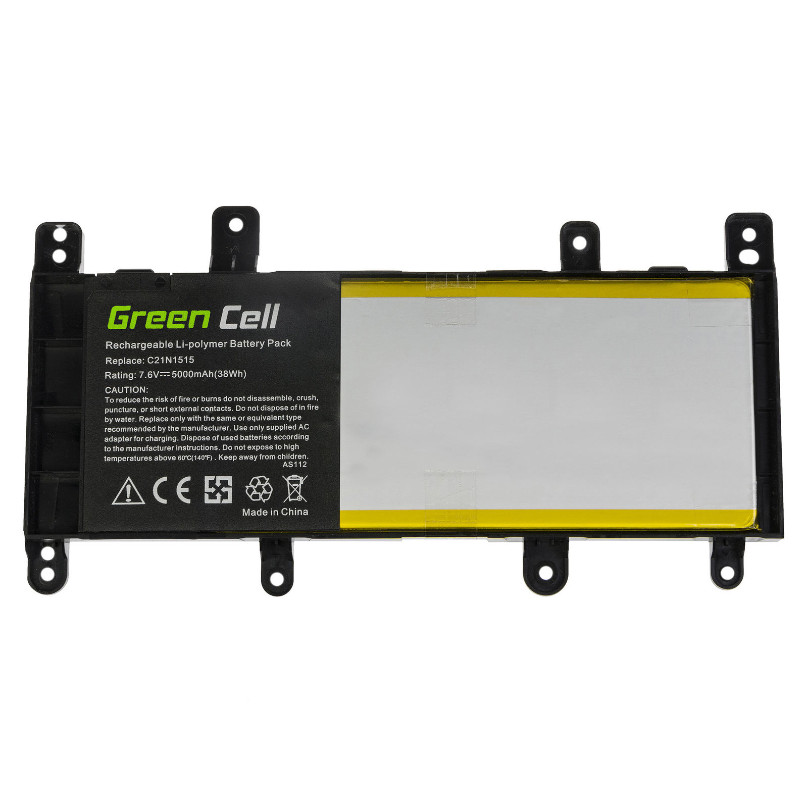 Batteri til C21N1515 Asus R753UA-T4172T R753UB R753UX-T4043T K756 X756UB (kompatibelt)