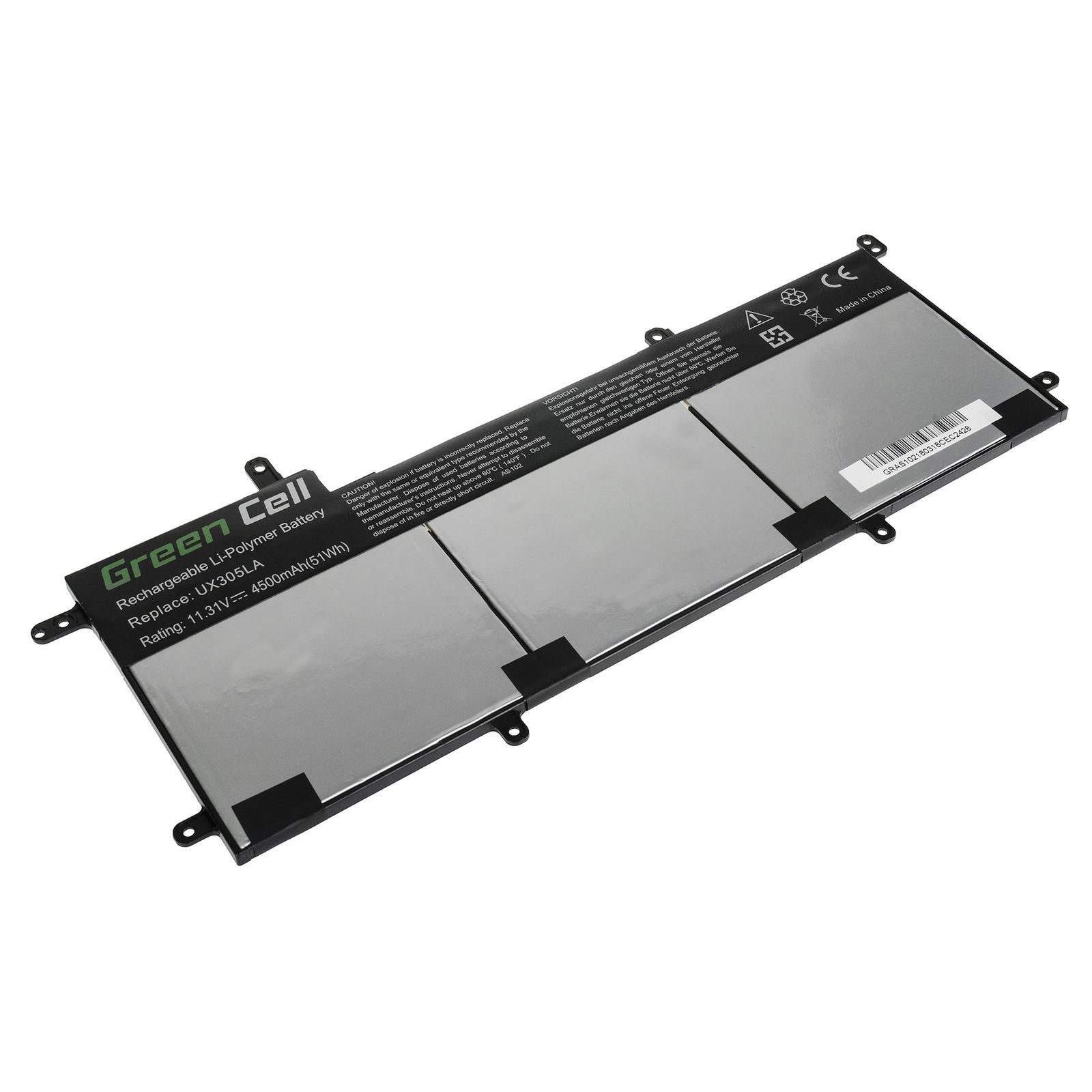 Batteri til Asus Zenbook UX305L UX305LA UX305LA-FB015H 4500mAh (kompatibelt) - Klik på billedet for at lukke