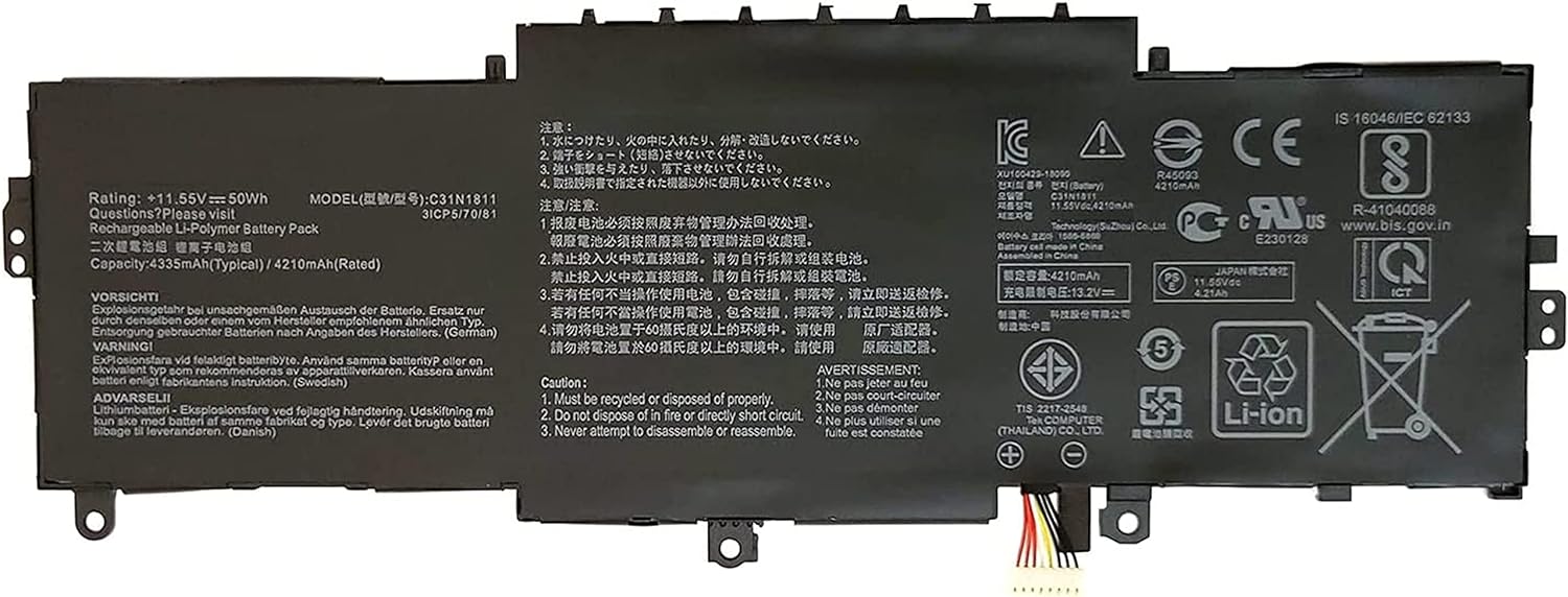 Batteri til C31N1811 ASUS ZenBook 14 UX433 UX433F UX433FA UX433FN BX433FN RX433FN U4300F (kompatibelt)