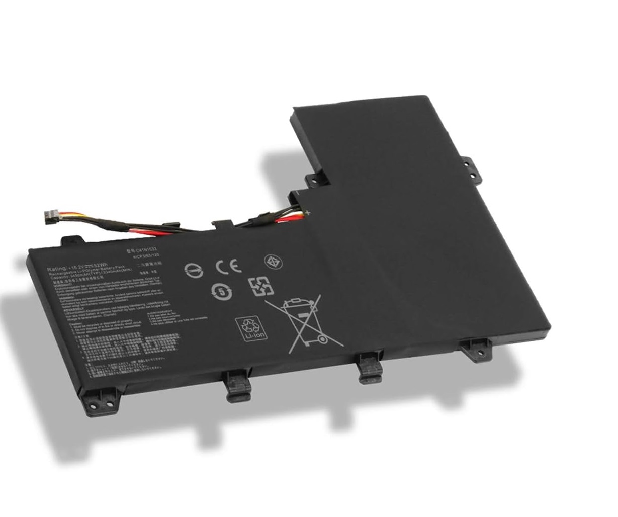 Batteri til C41N1533 Asus ZenBook Flip Q524UQ BBI7T14 UX560UQ UX560UX Zenfone Flip UX560UX FJ020R FZ017T 0B200-02010200 (kompatibelt)