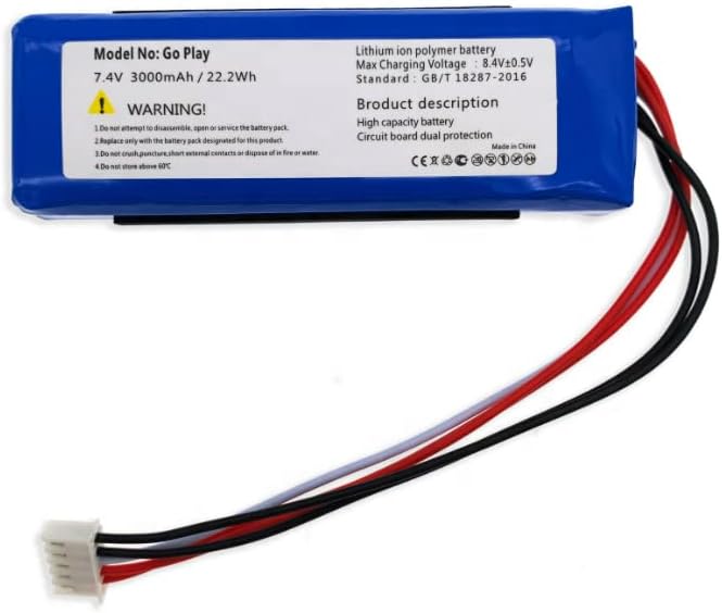 Batteri til 7.4V 3000mAh CP-HK06 GSP1029102 01 Harman/Kardon Go Play, Go Play Mini, GO+ Play (kompatibelt)