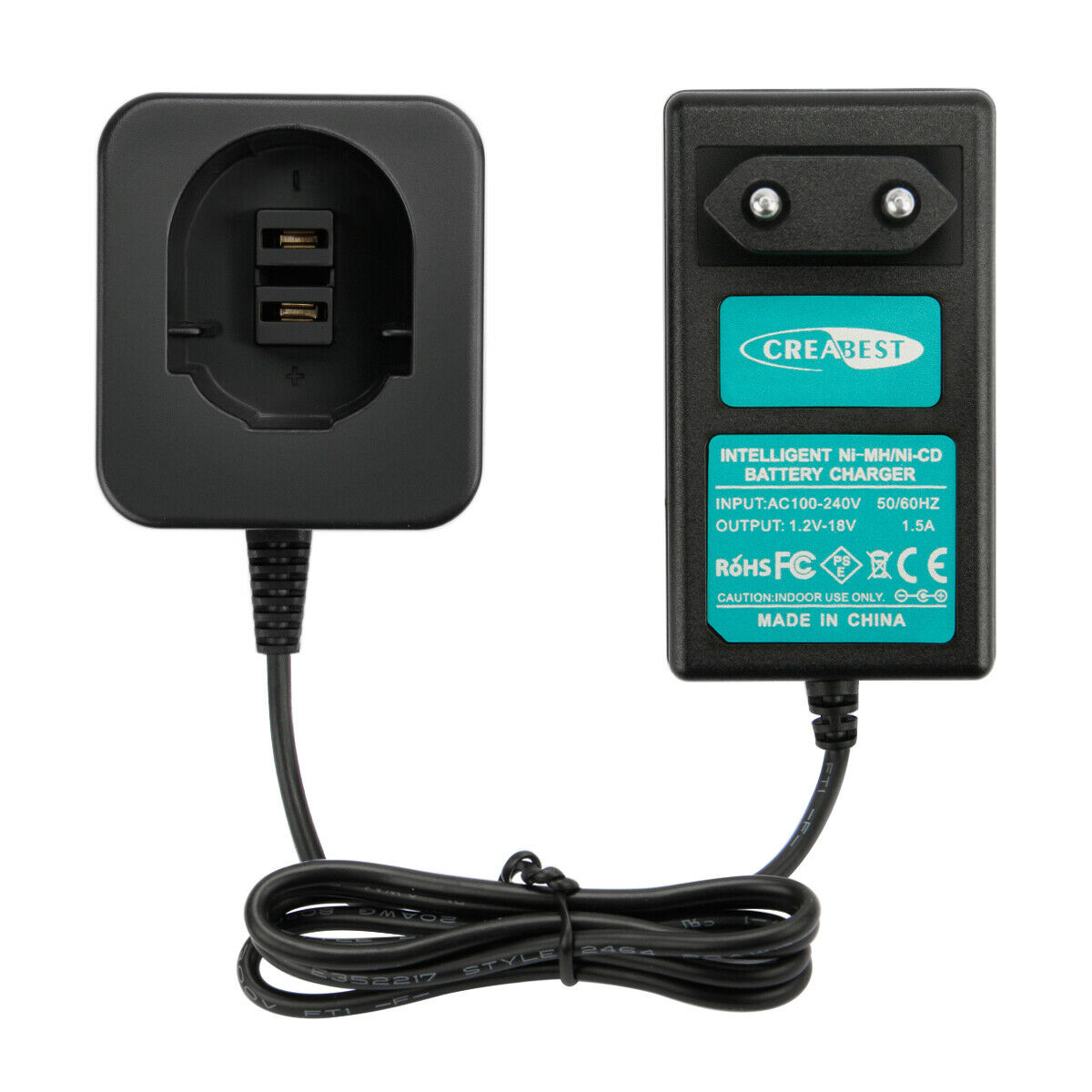 Batteri til Oplader til Dewalt 1.2V-18V Ni-MH Ni-CD (kompatibelt)