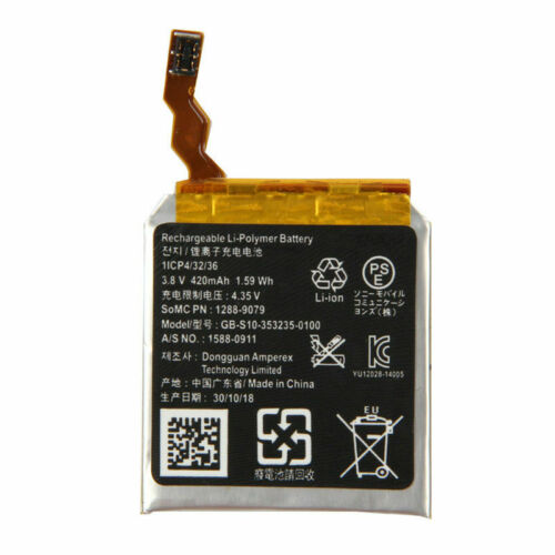 Batteri til GB-S10-353235-0100, GB-S10 Sony Smartwatch 3 SWR50 Watch (kompatibelt)