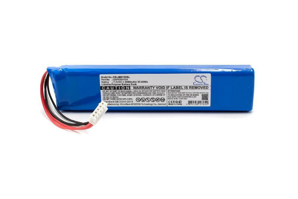 Batteri til 7,4V 5000mAh Li-Po JBL Xtreme 1 I,JBLXTREME ,GSP0931134 (kompatibelt) - Klik på billedet for at lukke