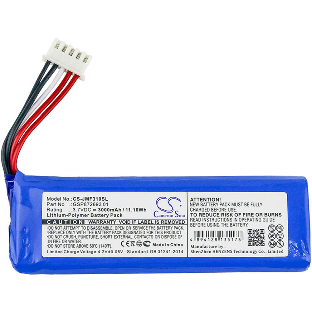 Batteri til 3,7V Li-Poly JBL Flip 4 Special Edition GSP872693 01-3000mAh (kompatibelt)