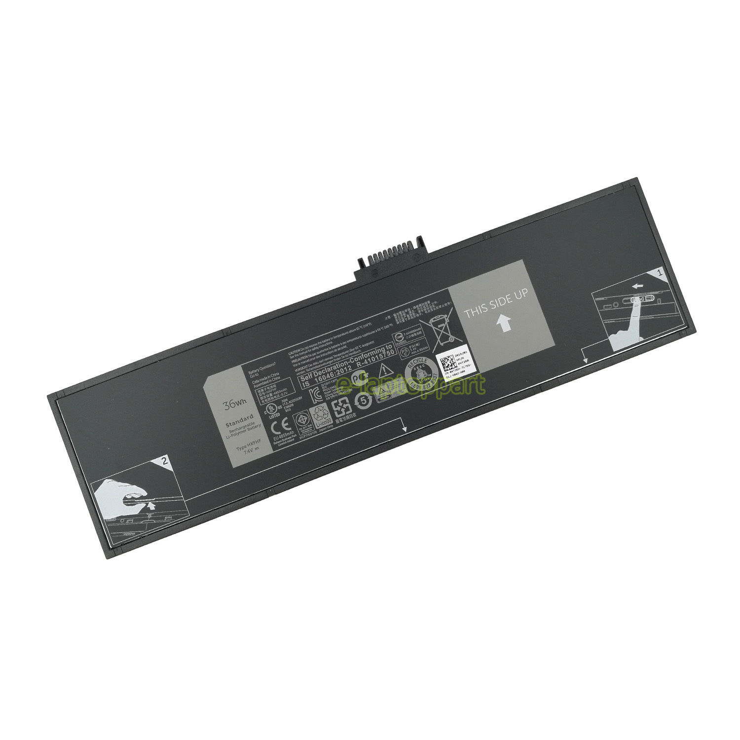 Batteri til Dell Venue 11 Pro 7130/7139 7.4V 36Wh Li-polymer HXFHF (kompatibelt) - Klik på billedet for at lukke