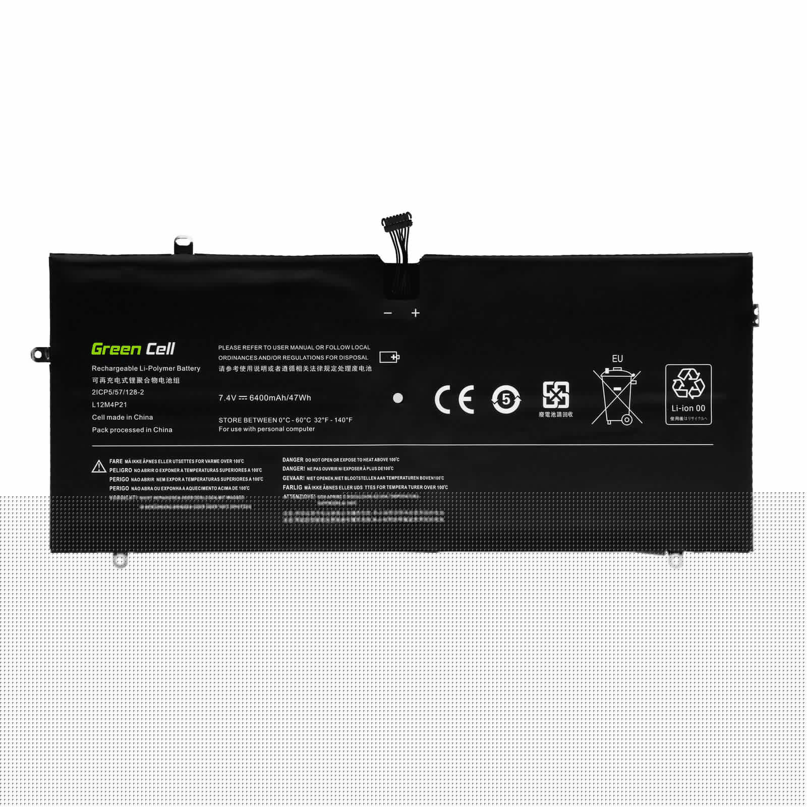 Batteri til L12M4P21 L13S4P21 Lenovo Yoga 2 Pro 20346 280DQ 80AY 80DQ 6400mAh (kompatibelt)