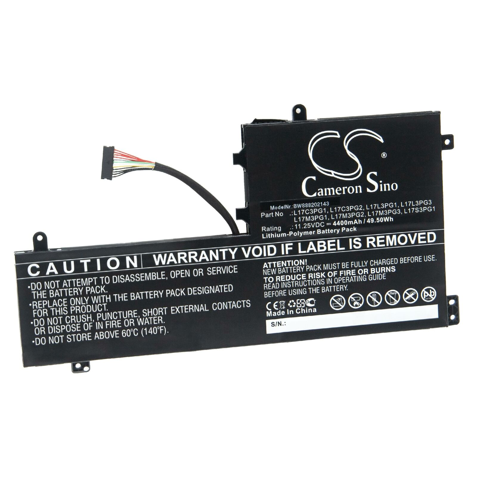 Batteri til Lenovo L17M3PG2 L17M3PG1 L17M3PG3 L17C3PG1 L17L3PG1 L17C3PG1 L17M3PG1 (kompatibelt)