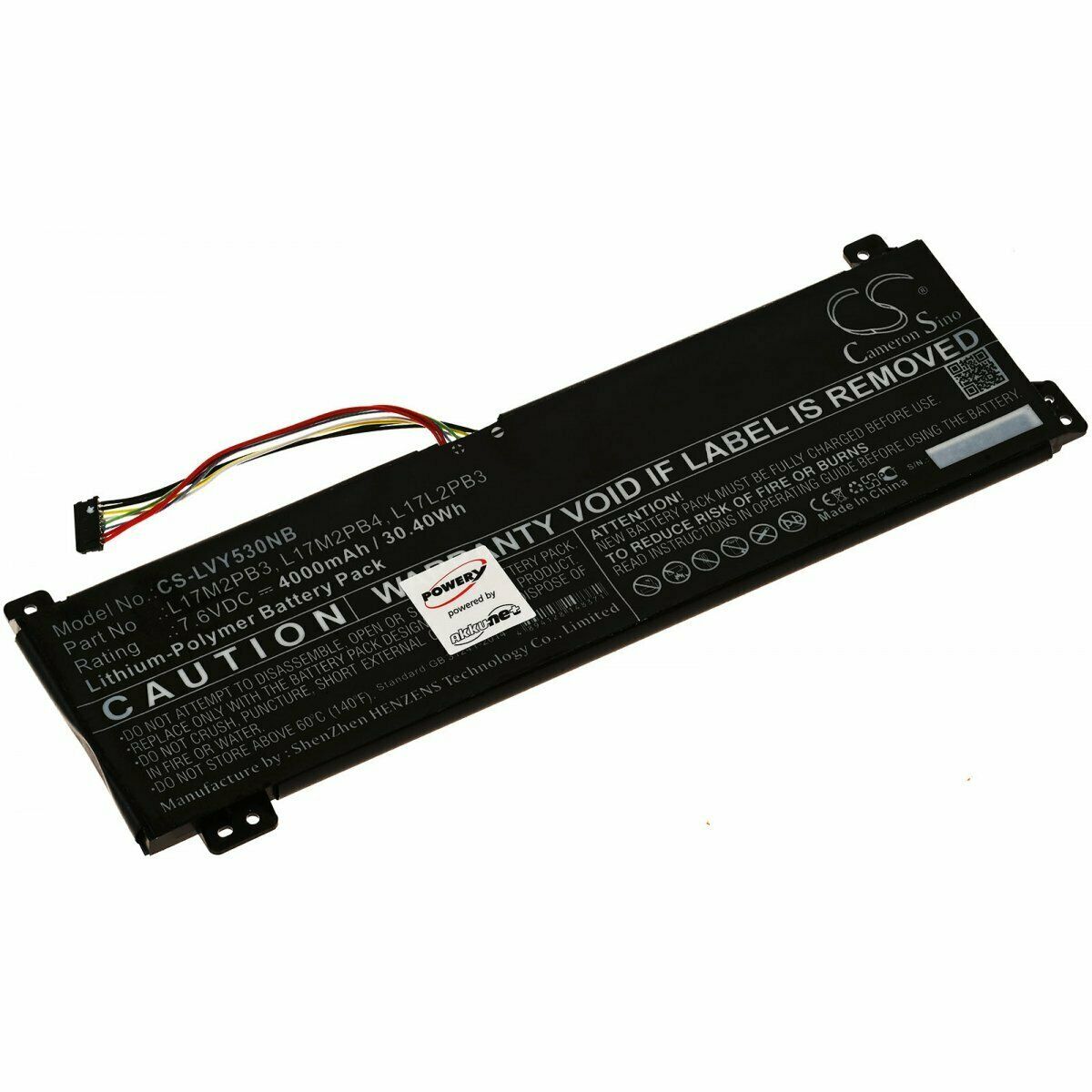 Batteri til L17L2PB3 7,6V Lenovo V330-15IKB M:81AX V530-14 15 (kompatibelt)