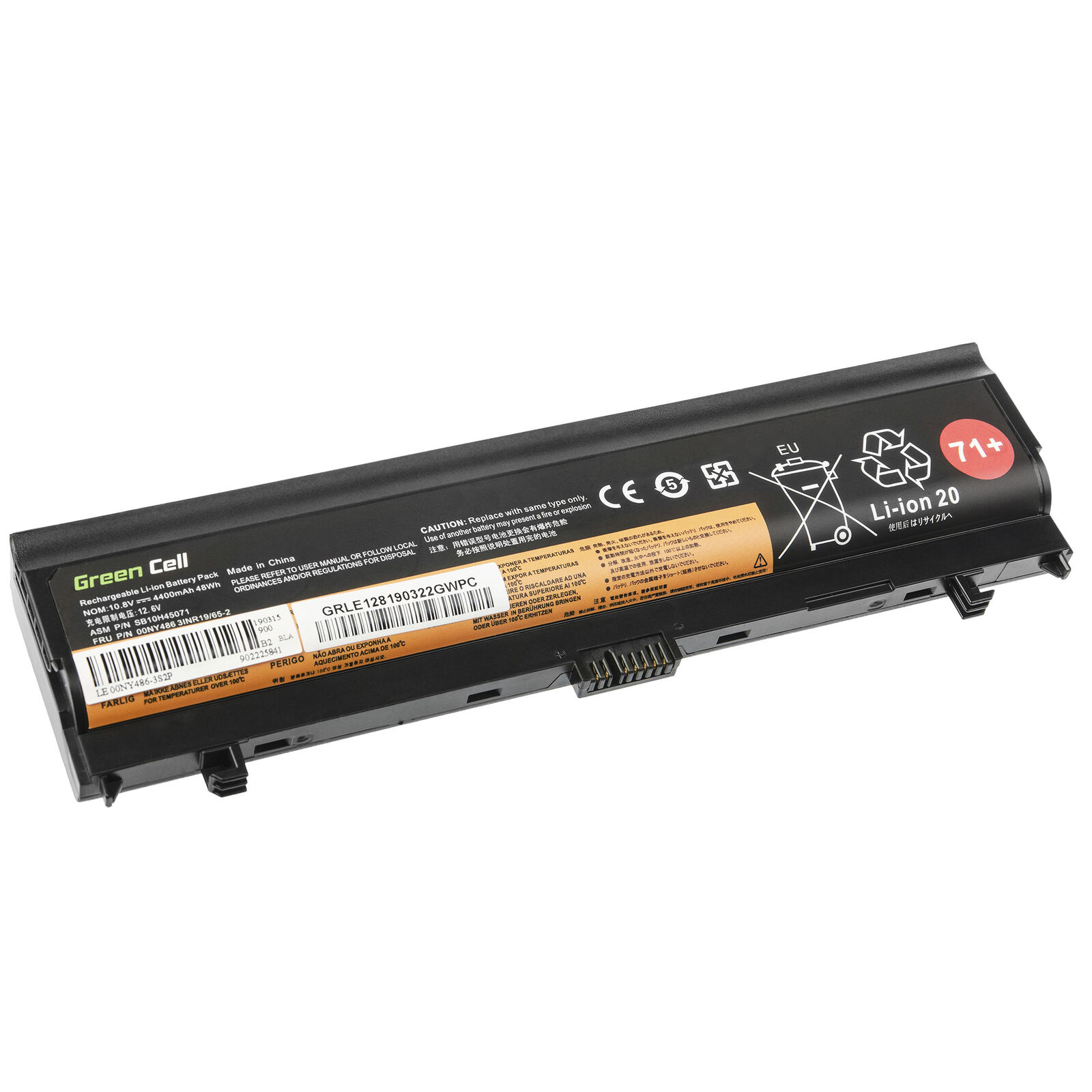 Batteri til Lenovo ThinkPad L560 L570 00NY486 00NY487 00NY488 00NY489 4400mAh (kompatibelt)