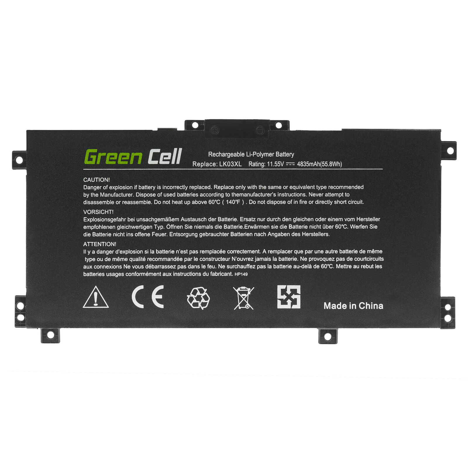 Batteri til HP Envy x360 15-BP 15-CN 17-AE 17-BW LK03XL TPN-I129 HSTNN-UB7I (kompatibelt) - Klik på billedet for at lukke