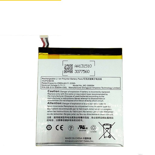 Batteri til Aamzon Kindle Fire 7, 5th Gen SV98LN 2015 MC-308594 (kompatibelt) - Klik på billedet for at lukke