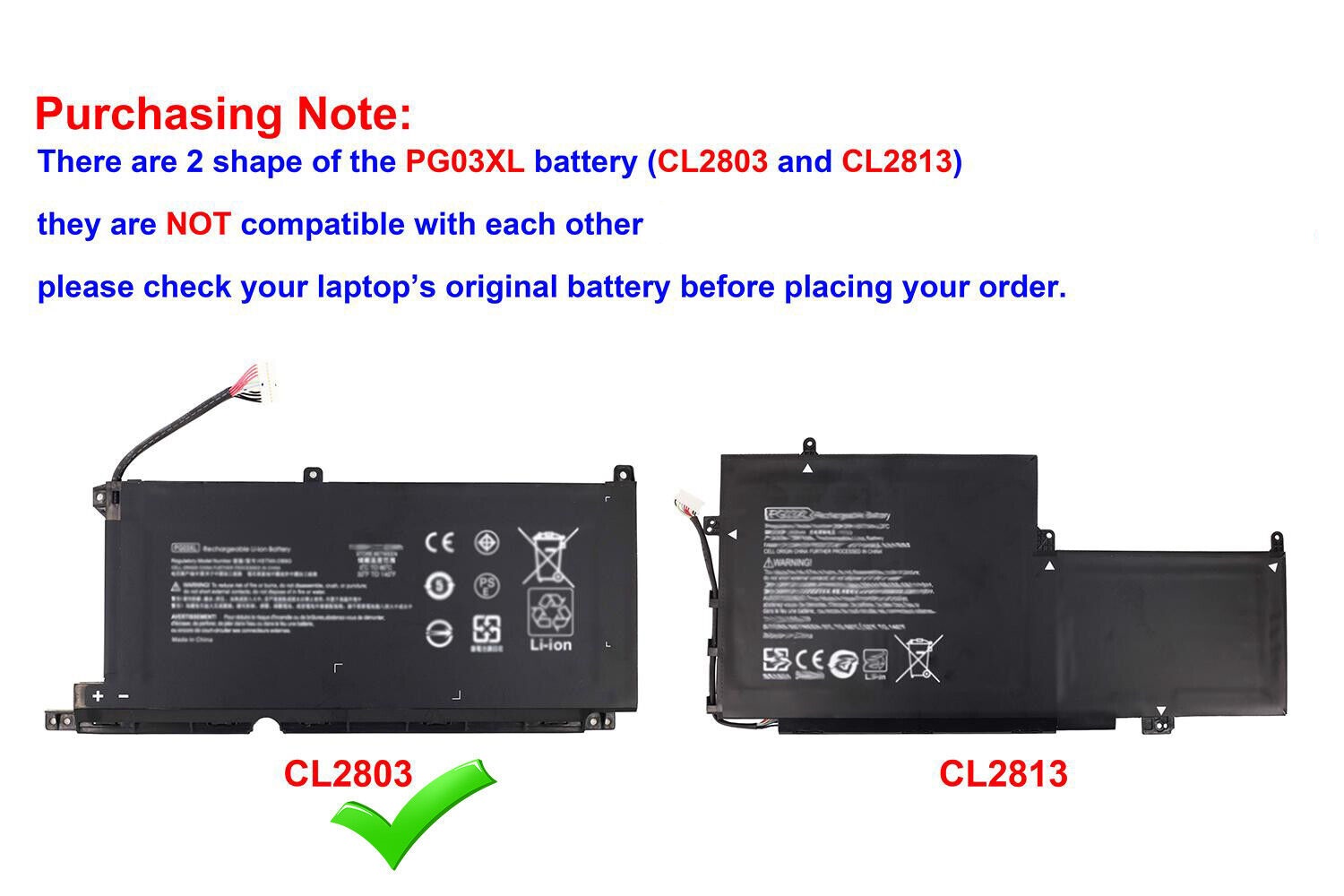 Batteri til HP Pavilion Gaming 15-DK0021TX 15-DK0125TX 15-DK0127TX 15-DK0131TX HSTNN-OB1I HSTNN-DB9G L48495-005 (kompatibelt)