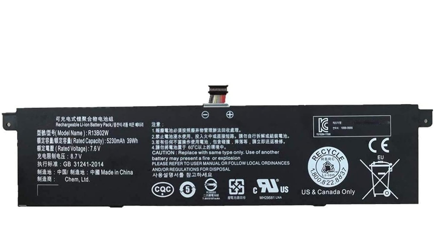 Batteri til R13B01W R13B02W 7.6V 39Wh Xiaomi Mi Air 13.3 Inch Series TM1613 TM1604 161301 (kompatibelt)