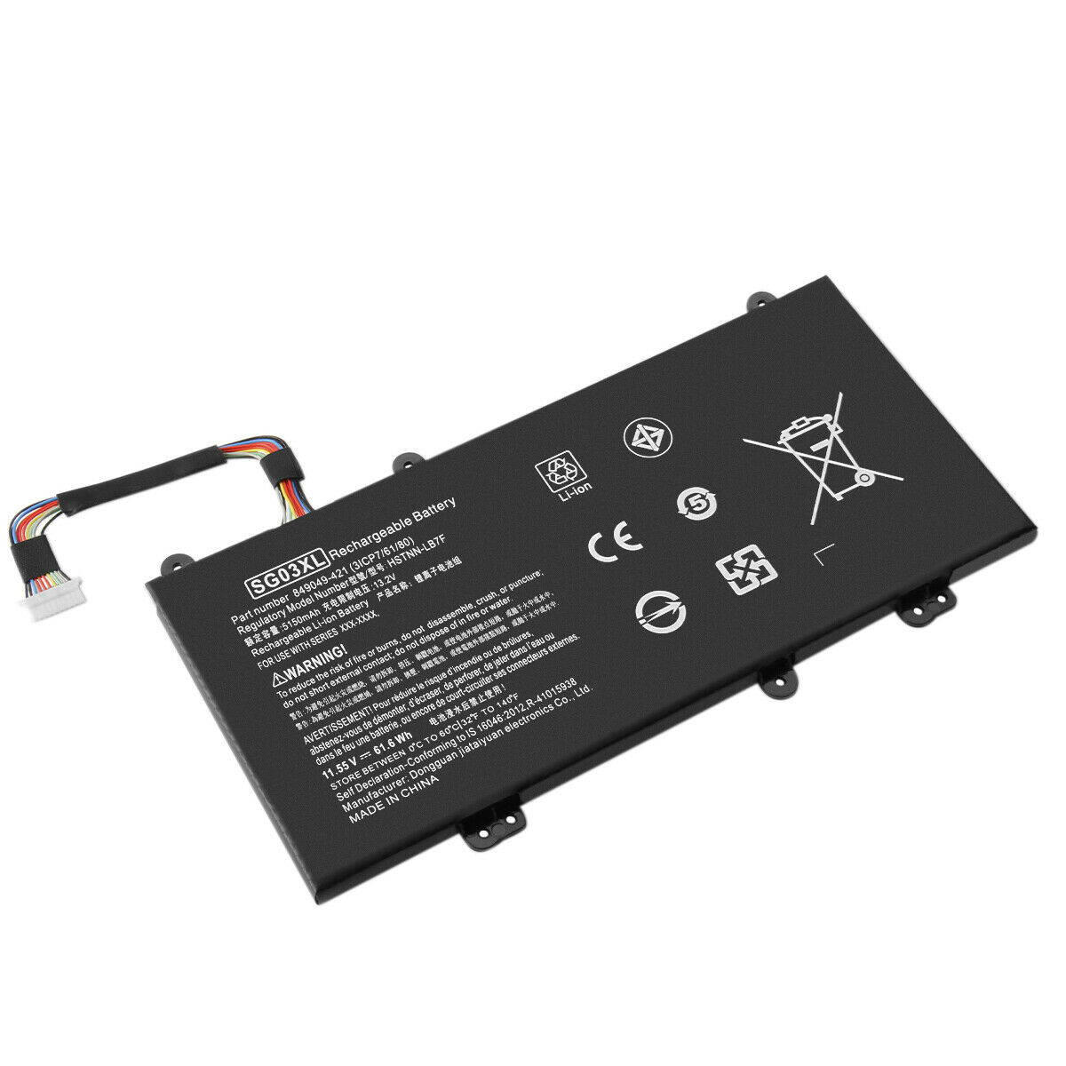 Batteri til 5150mAh 11.55V SG03XL HSTNN-LB7E SG03061XL HP Envy 17-u011nr 17t-u000 (kompatibelt)