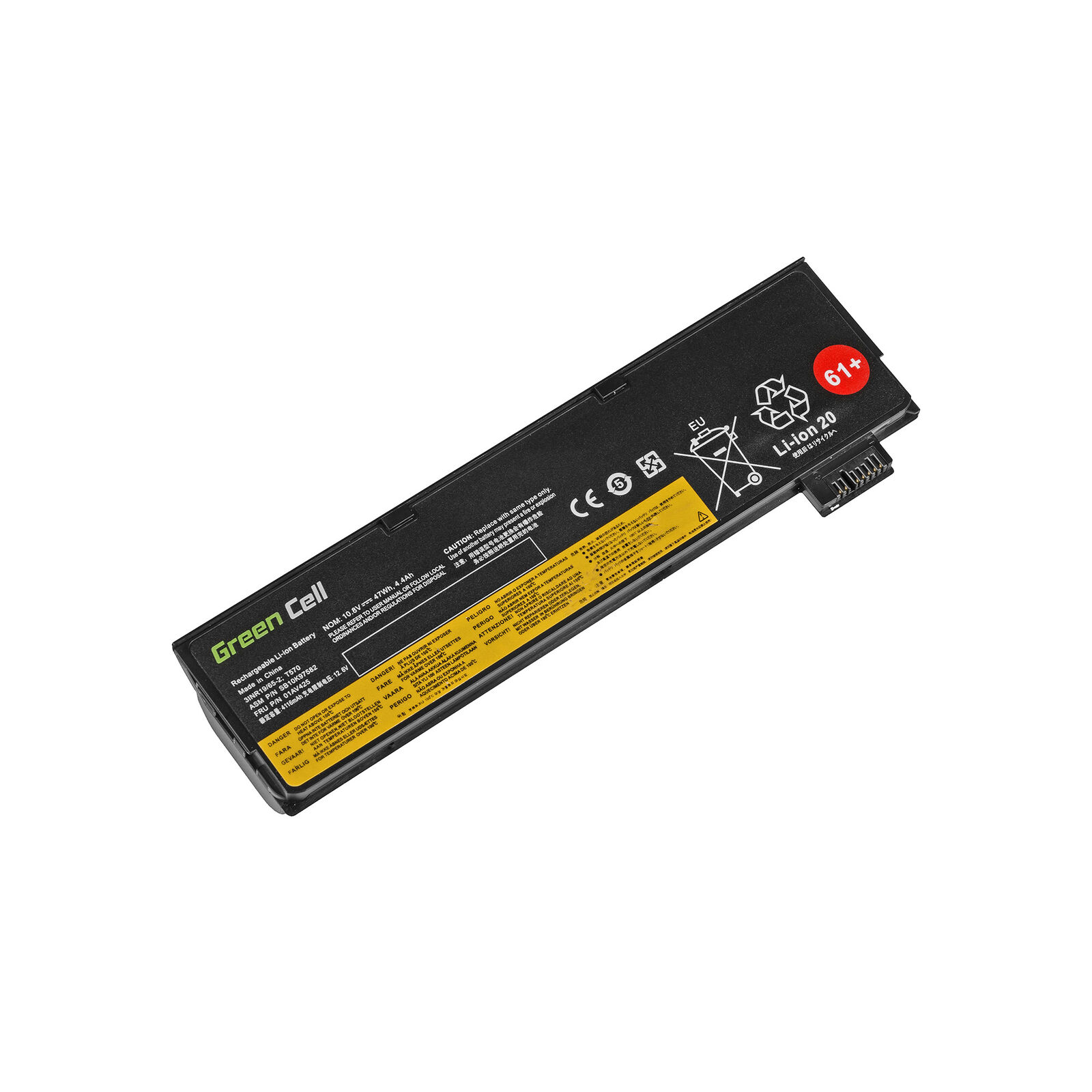 Batteri til Lenovo ThinkPad T570 20H9 20HA 20JW 20JX 4400mAh (kompatibelt)