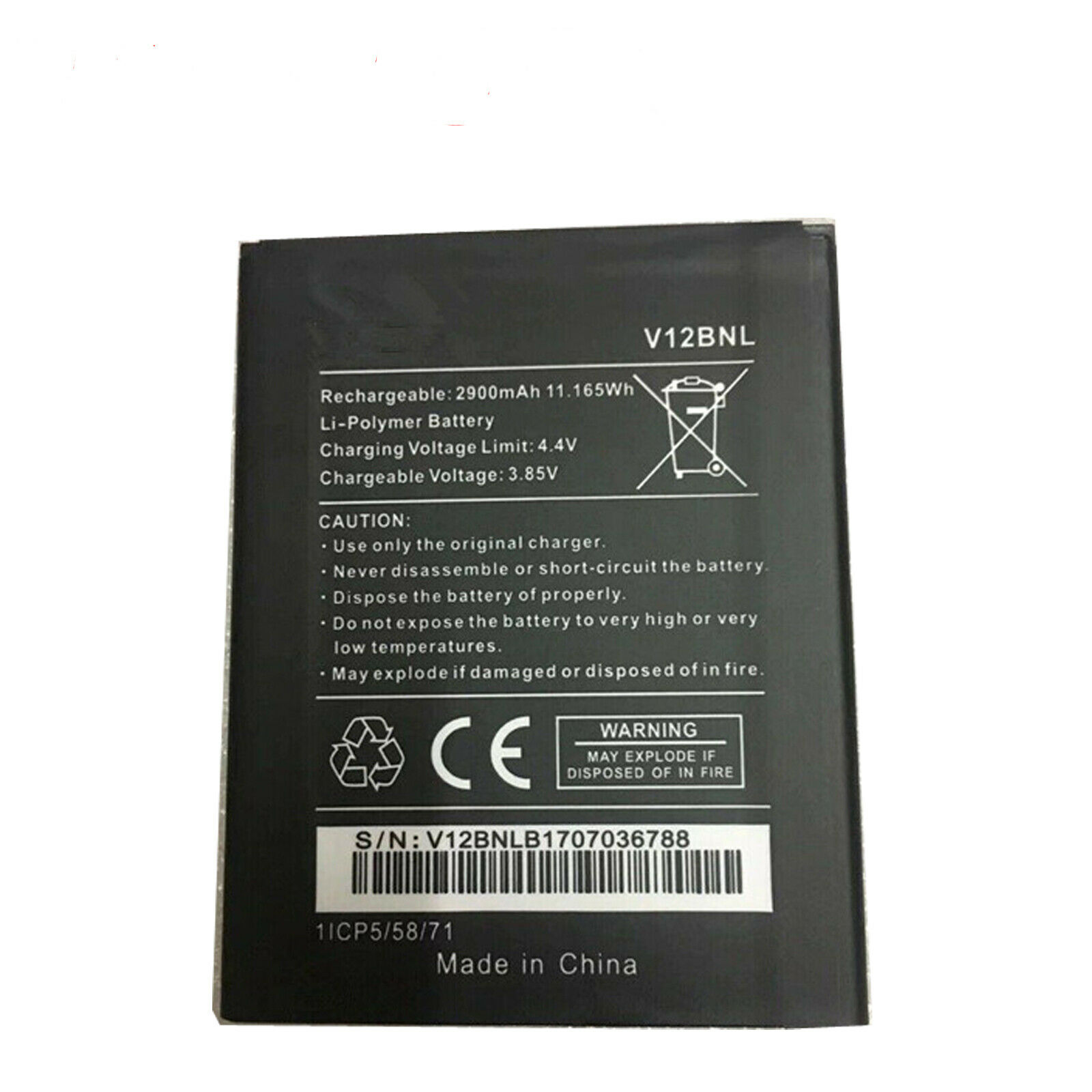 Batteri til v12bnl Harry 2 Tommy 3 Plus View 2900mah (kompatibelt) - Klik på billedet for at lukke