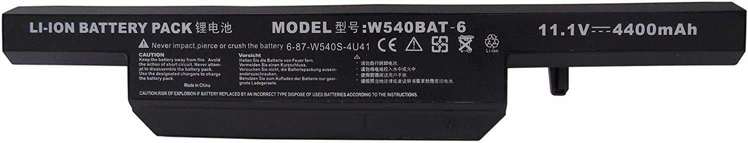 Batteri til W540BAT-6 CLEVO W55EU Aquado M1519 Terra 1529h W550EU W550SU (kompatibelt) - Klik på billedet for at lukke