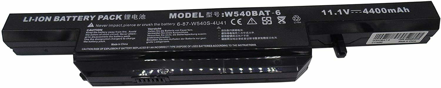 Batteri til W540BAT-6 CLEVO W55EU Aquado M1519 Terra 1529h W550EU W550SU (kompatibelt) - Klik på billedet for at lukke